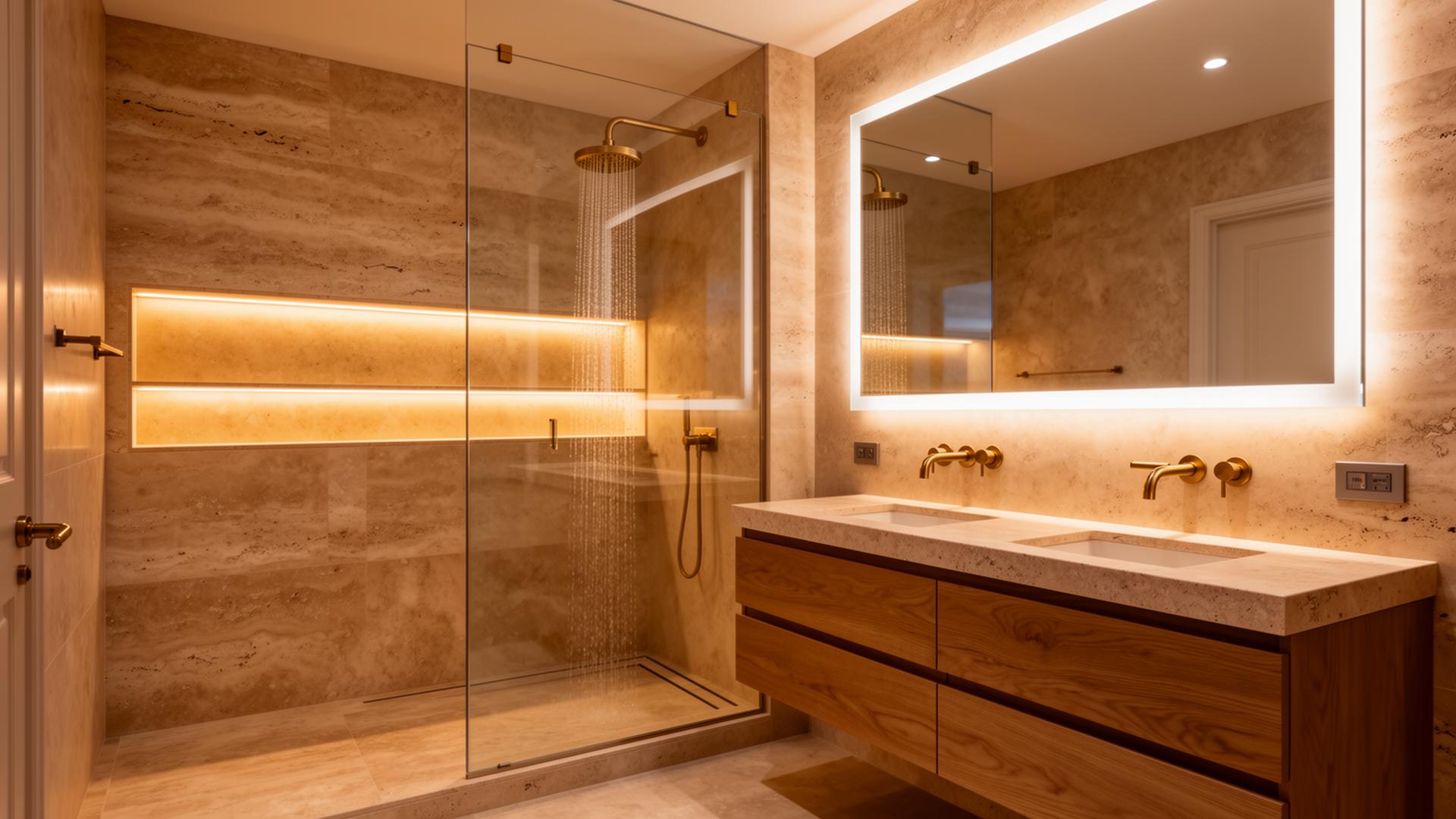 Helles, modernes Badezimmer mit Tageslicht